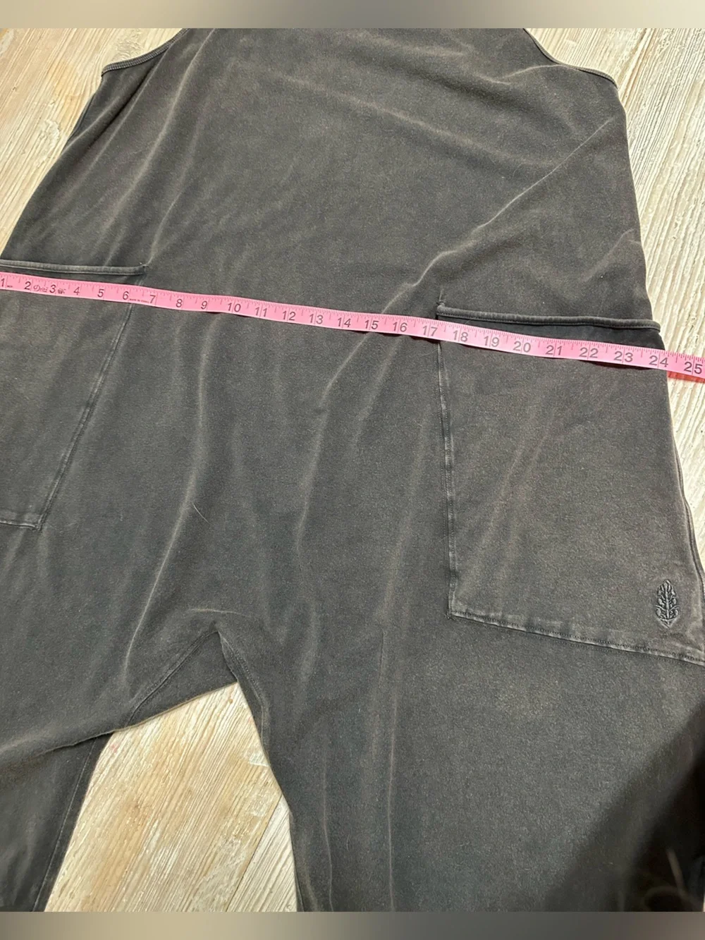 Free People Movement Hot Shot Onesie Washed Black Sleeveless Jumpsuit Sz L
